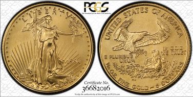 1994 $5 Gold Eagle MS68