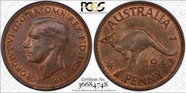 1943-I (b) 1D MS63BN