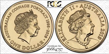 2019 $1 Coinage Portrait 1998-2019 MS68