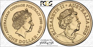 2019 $1 Coinage Portrait 1998-2019 MS68