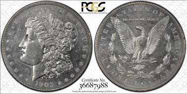 1903 $1 MS63PL
