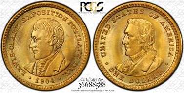 1904 G$1 Lewis and Clark MS67