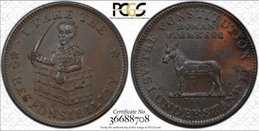 (1833) AE Token HT-70, Responsibility MS62BN