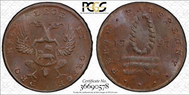 1797 Tk 1/2D DH-5 Perthshire Perth MS64BN