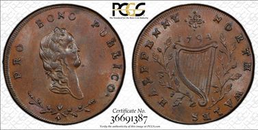 1794 Tk 1/2D DH-12 North Wales MS64BN