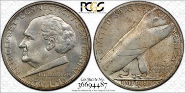1936 50C Bridgeport MS66