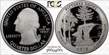 2018-S 25C Pictured Rocks NP-Silver Limited Edition Proof Set - First Strike PR70DCAM