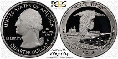 2018-S 25C Block Island NP-Silver Limited Edition Proof Set - First Strike PR69DCAM