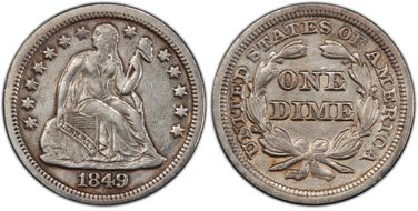 1849 10C S.S. Central America #2 (with Pinch) XF40