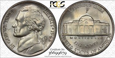 1943-P 5C MS66FS