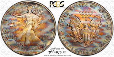 1991 $1 Silver Eagle MS67
