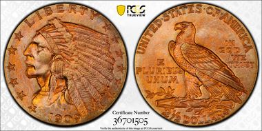 1909 $2.50 MS65+ 