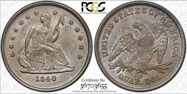 1840-O 25C No Drapery MS62