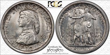 1921 50C Missouri MS64