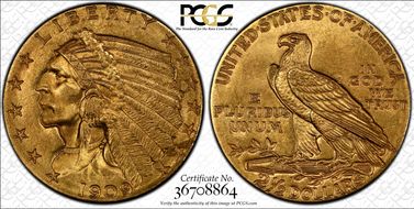 1909 $2.50 MS64