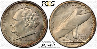 1936 50C Bridgeport MS67