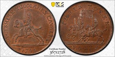 1794 Tk 1/2D DH-1 Wiltshire County MS64BN