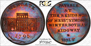 1795 Tk 1/2D DH-396b Middlesex, Newgate MS66RB