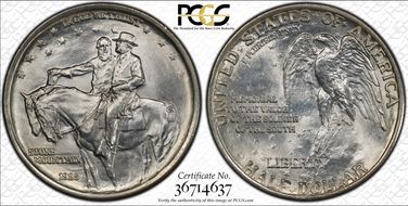 1925 50C Stone Mountain MS66