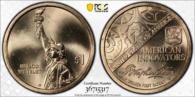 2018-D $1 American Innovation Series  Washington-Signed 1st Patent Position A MS66