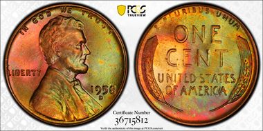 1958-D 1C MS65RB