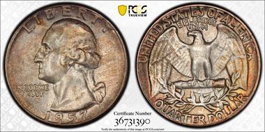 1957 25C Type B Reverse, FS-901 MS67