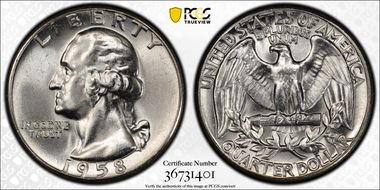 1958 25C Type B Reverse, FS-901 MS66