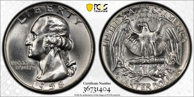 1958 25C Type B Reverse, FS-901 MS66