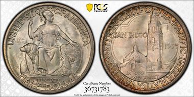 1935-S 50C San Diego MS66