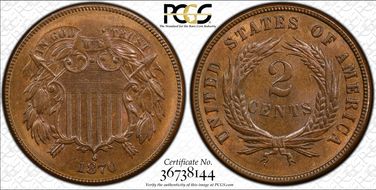 1870 2C MS65+ BN