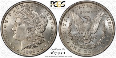 1886-O $1 MS62