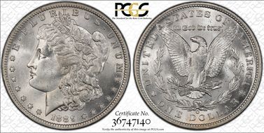 1889-O $1 VAM 1A Clashed E MS63