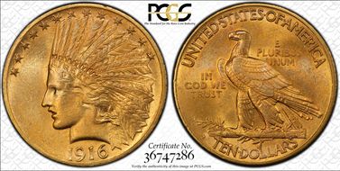 1916-S $10 MS63