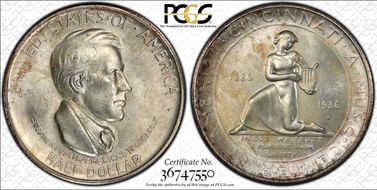 1936-S 50C Cincinnati MS65