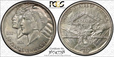 1935 50C Arkansas MS65