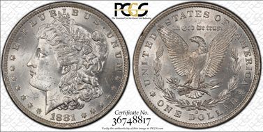 1881-O $1 MS64