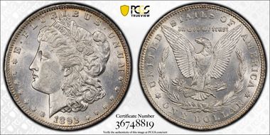1893 $1 AU58