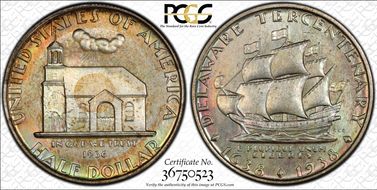 1936 50C Delaware MS67