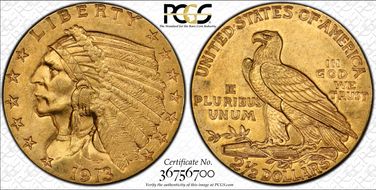 1913 $2.50 MS63