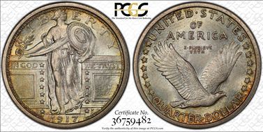 1917 25C Type 1 MS67FH