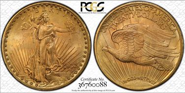 1912 $20 MS64+ 