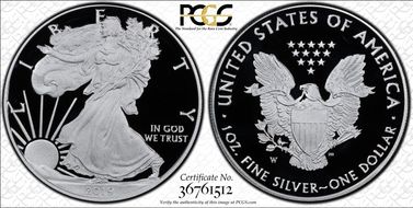 2019-W $1 Silver Eagle First Strike PR69DCAM