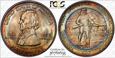 1925 50C Fort Vancouver MS67+