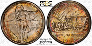 1937-D 50C Oregon MS68+