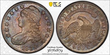 1832 50C Small Letters MS64+
