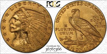1913 $2.50 MS63