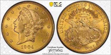 1904 $20 MS64