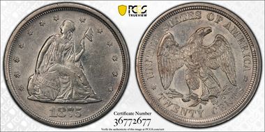 1875-S 20C AU53