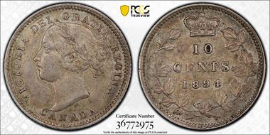 1894 10C ND Wide 1 AU53