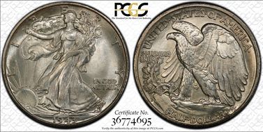 1943-D 50C MS68
